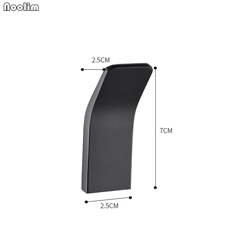 1pcs Простые черные крючки, крючки для ванной, сумка для полотенец, шляпа, настенный декоративный крючок для одежды, настенная вешалка, органайзер для ванной комнаты - Цвет: 1pcs