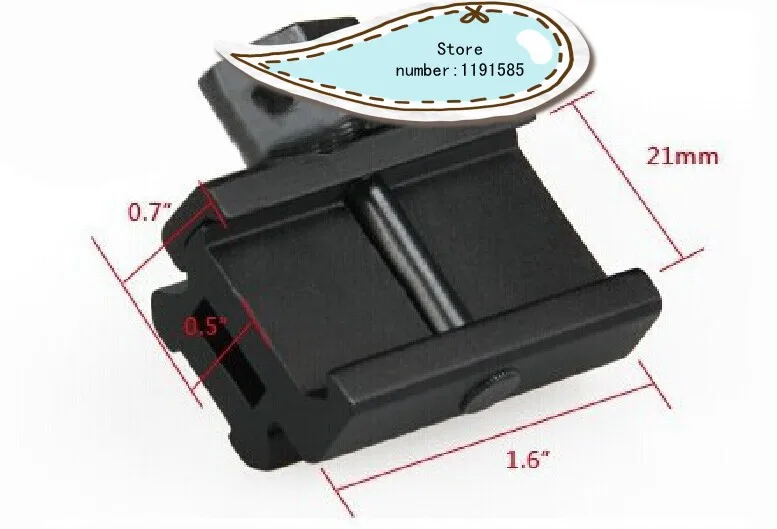 

Tactical Low-Profile 0.5" Riser Mount fits 20mm rail for rifle scope for hunting