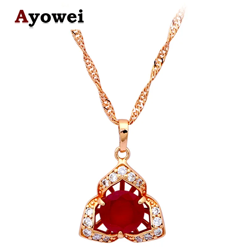 Дизайнерский кристалл для влюбленных Золотой тон хрустальные ожерелья и