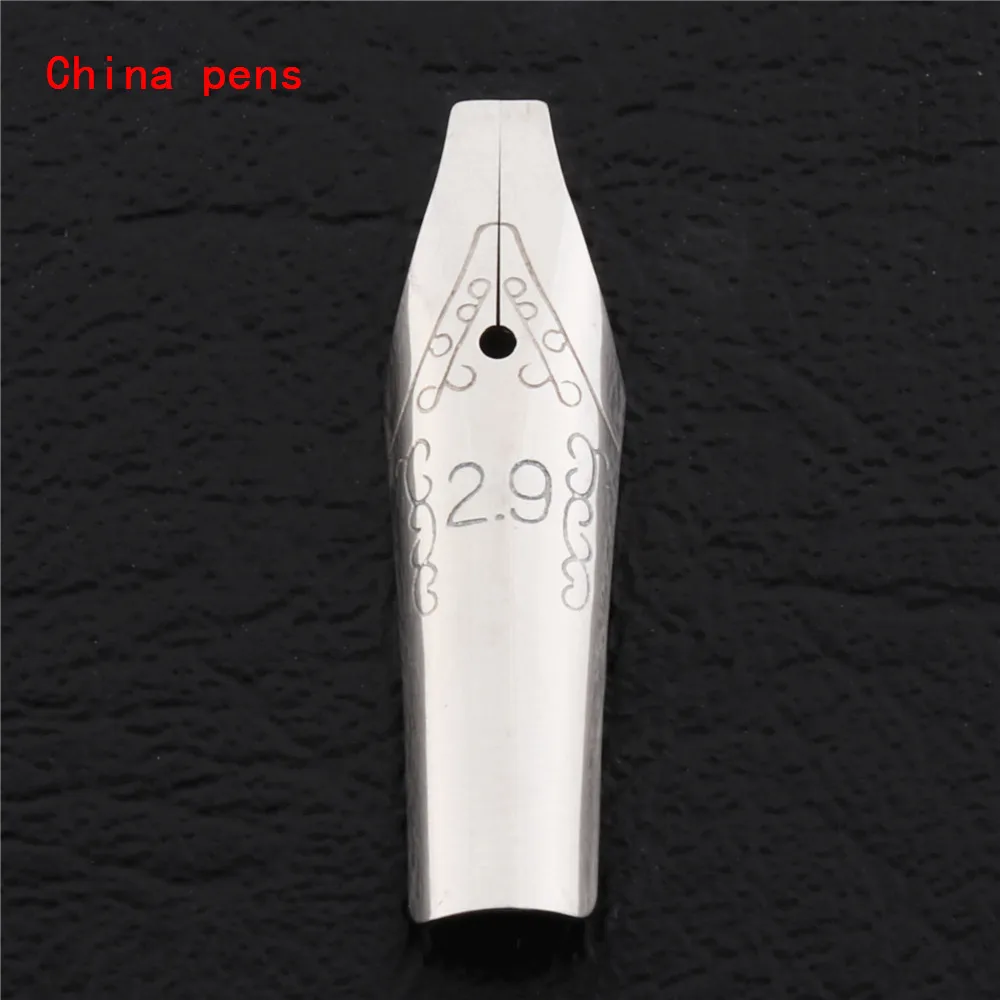 1pcs Nib-2.9mm Jinhao 990 прозрачная белая английская каллиграфия Duckbill параллельная художественная ручка цветок тело плоский перо Тибетский арабский авторучка - Цвет: 1pcs Nib-2.9mm