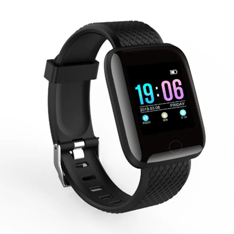 Черный Умная повязка для фитнеса Smartband фитнес-трекер умный Браслет кровяное давление часы пульсометр спортивный браслет - Цвет: Черный
