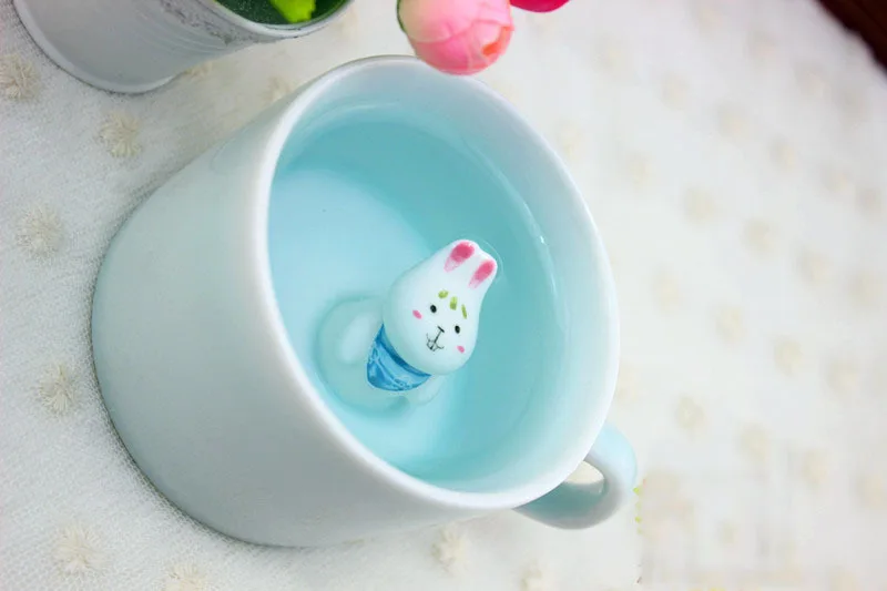 Оригинальные мини кружки Taza чаша для ванной с животными фарфоровые чашки кофе