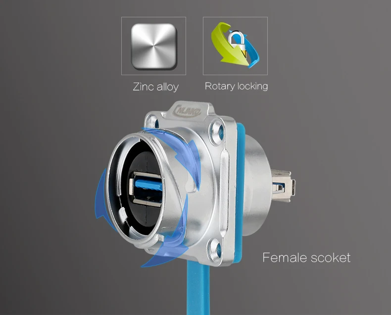 USB Женский Кабель водонепроницаемый разъем Sae USB кабель двойной разъем 1.5A текущий рейтинг для видео оборудования