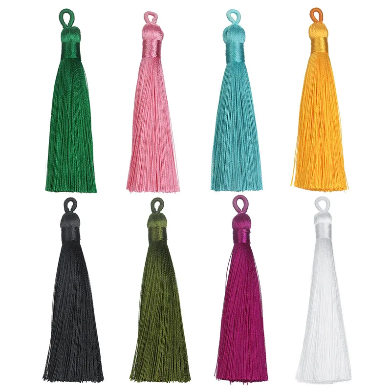 LINSOIR 10 шт./лот полиэстер шелк кисточки подходят для сережек амулеты в поисках