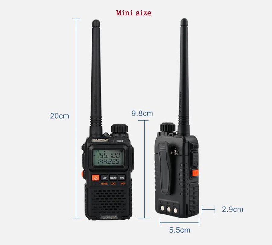 Портативная мини-рация Baofeng радио двухстороннее для hf/uhf/cb