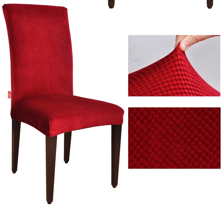 Новые бархатные тканевые универсальные эластичные Чехлы для обеденных стульев