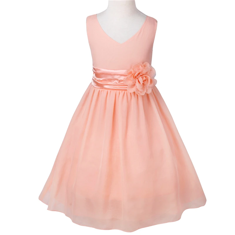 Teen Girls Chiffon Summer Birthday Party Dress Pageant Floral Princess Ball Gown Wedding Kids Vestidos | Детская одежда и обувь