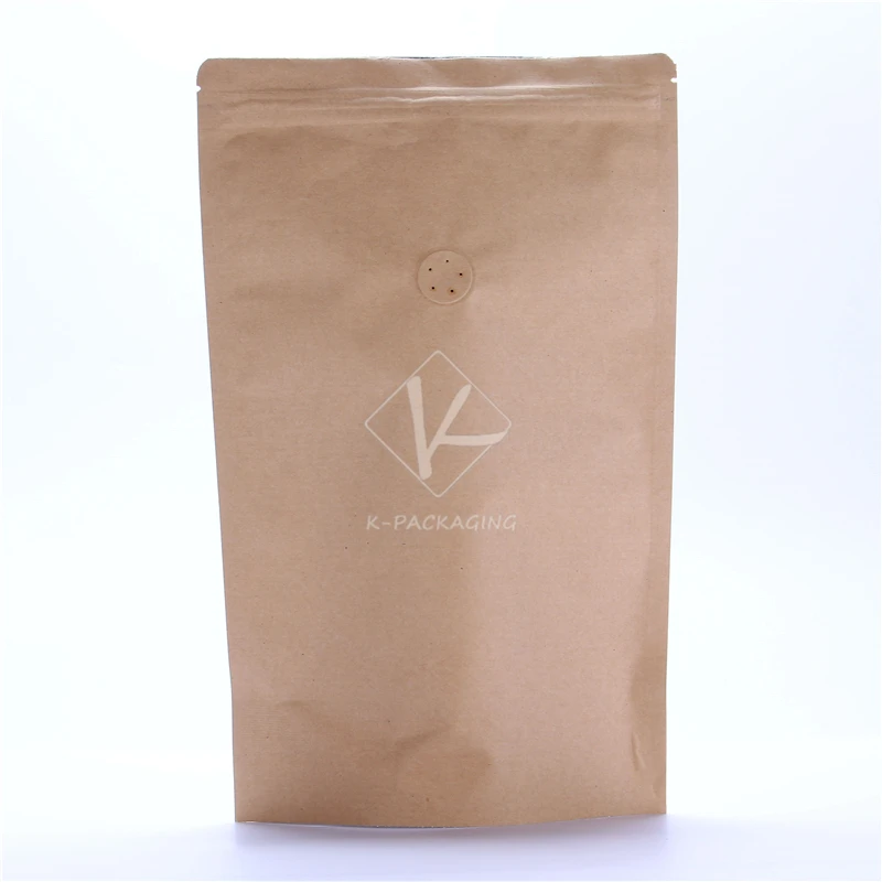 5 шт 16x24 см 250 г многоразовый крафт бумажный стоячий мешок Ziplock мешки кофе с