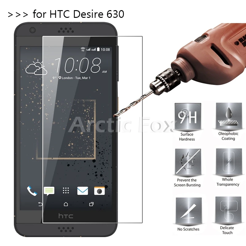 3 шт/лот закаленное стекло для htc Desire 630 Защитная пленка экрана Бесплатная