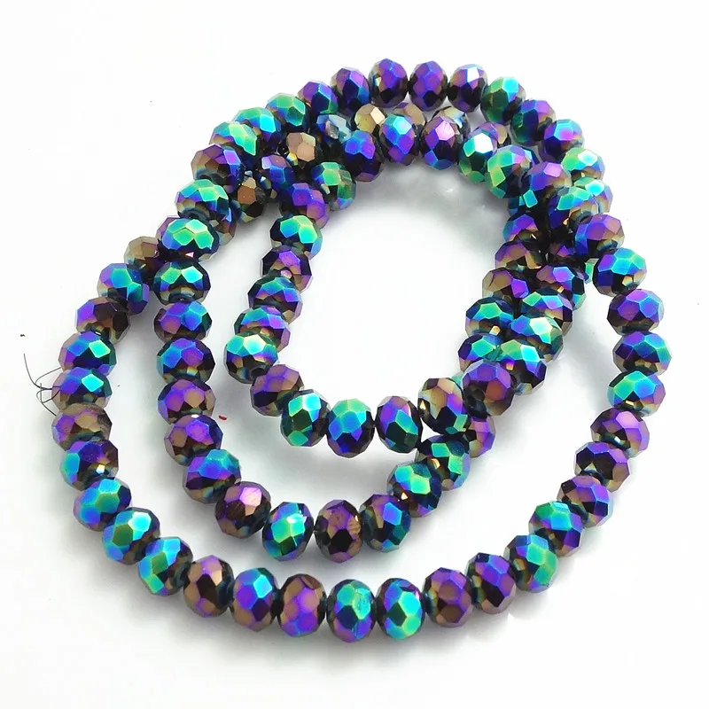Модные Цветные граненые бусины разделители из хрустального стекла с гранями 3 мм