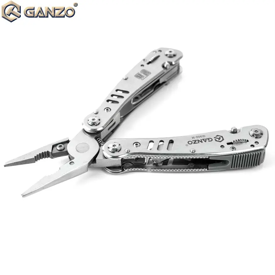 Ganzo G302H G302-H электродвигатель Мульти плоскогубцы; Набор инструментов нейлоновый мешочек хорошее сочетание нержавеющей стали Складной нож плоскогубцы для кемпинга