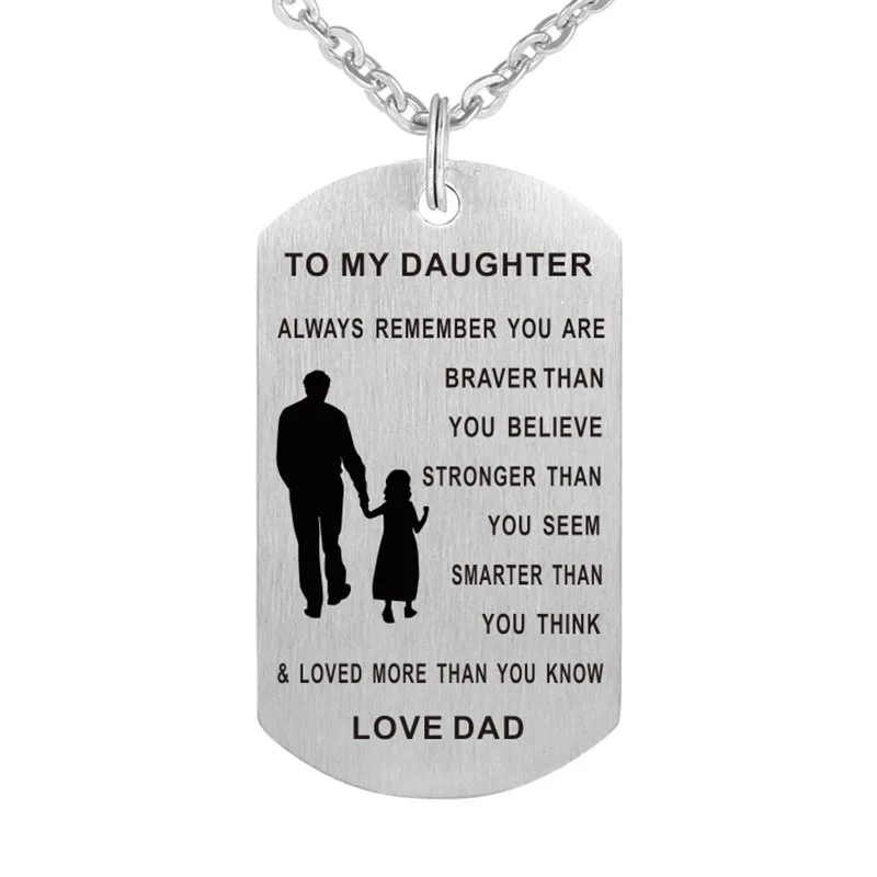 Подвеска из нержавеющей стали для дочери ожерелья моя дочь|love gift|necklace lovedog tag |