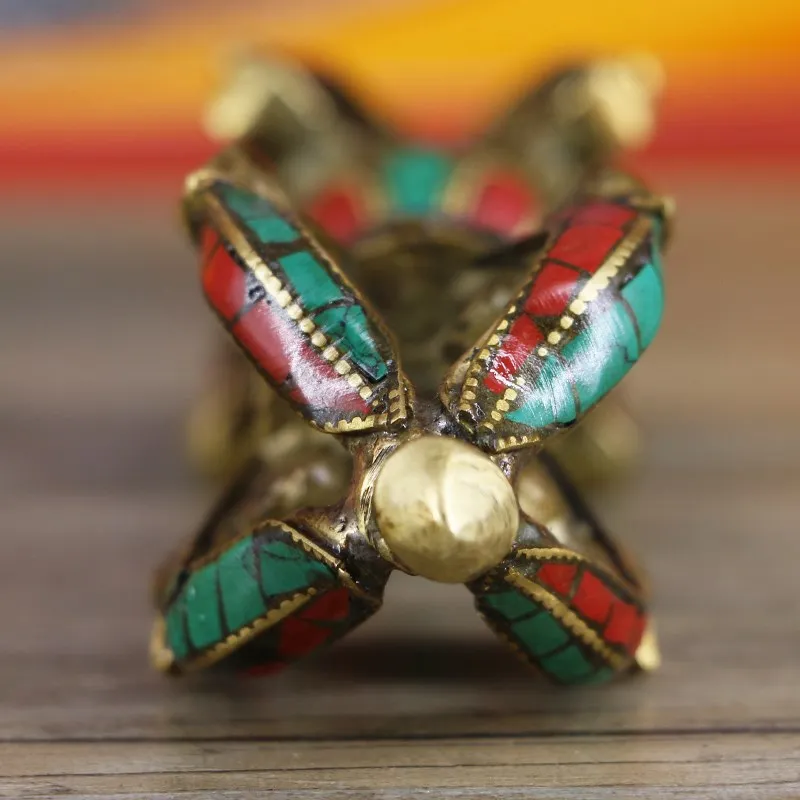 Религиозный ритуал Будда Непальский ручной работы пятижильный бриллиант бирюза