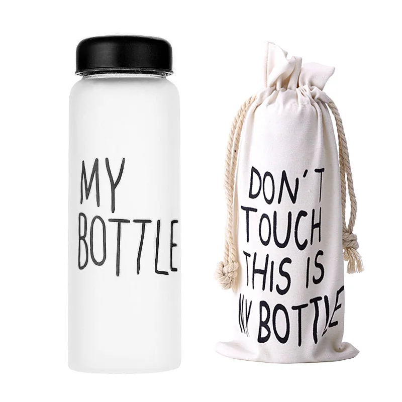 My Bottles, матовая пластиковая Спортивная бутылка для воды, термостойкая, герметичная, корейский стиль, поликарбонат, 500 мл, модная бутылка - Цвет: 8