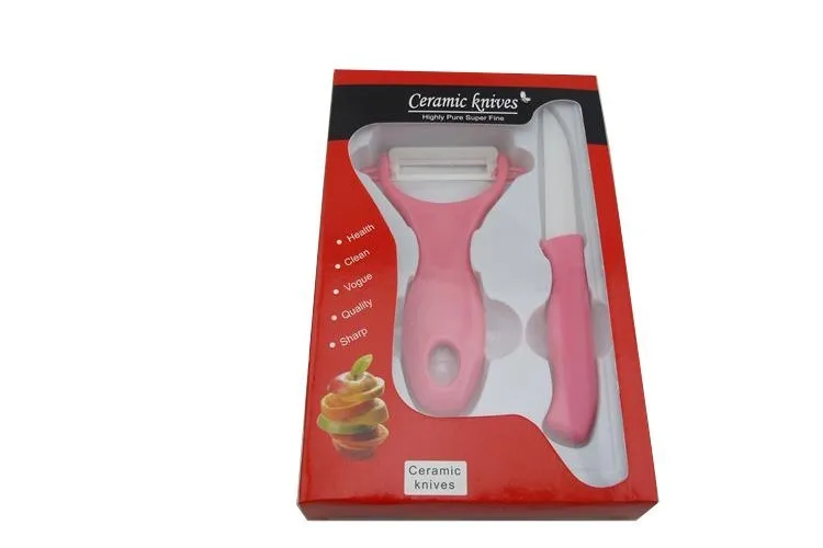 Керамические кухонные инструменты для подарка фруктовый нож с Овощечистка 2 в 1