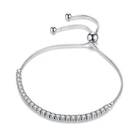 xiyanike featured brand dealssilver color sparkling strand bracelet women link tennis bracelet silver jewelry vbs4087