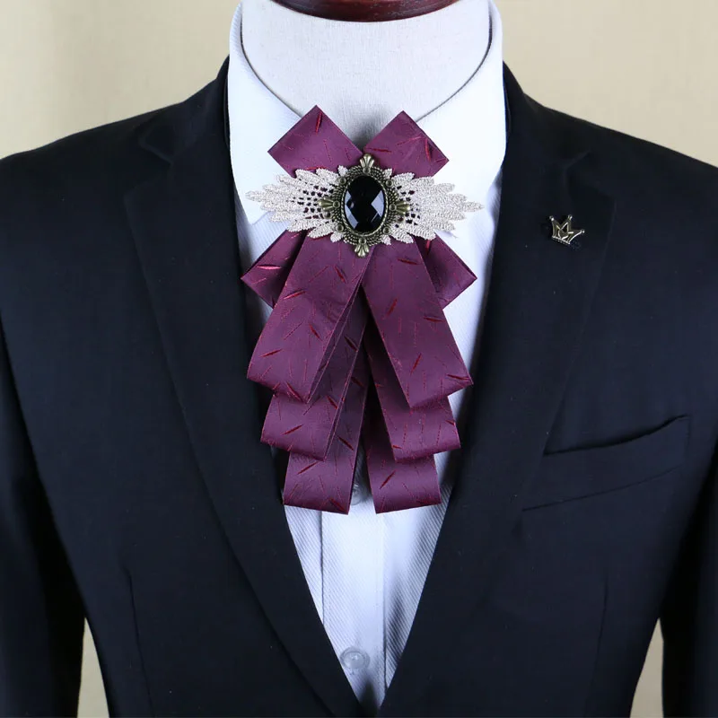 New Free Shipping fashion casual Men's male multilayer diamond collar bow tie wedding groom Groomsmen original design ON sale |