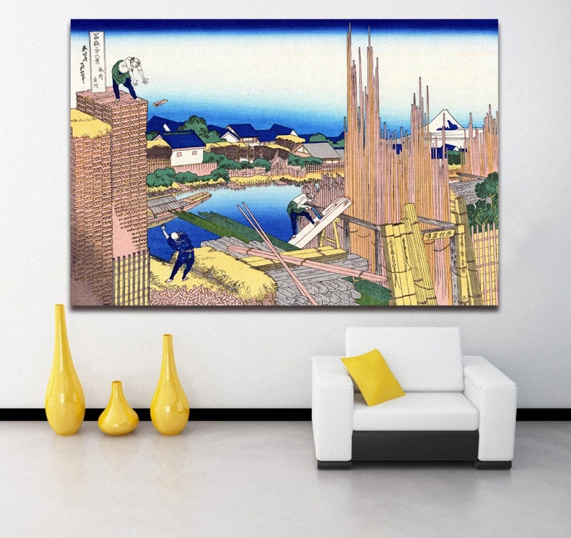 Thirty-six Views of Mount Fuji Famous Japanese Painting Ukiyo-e Master Works HD Prints Canvas for Office Home Decor | Дом и сад