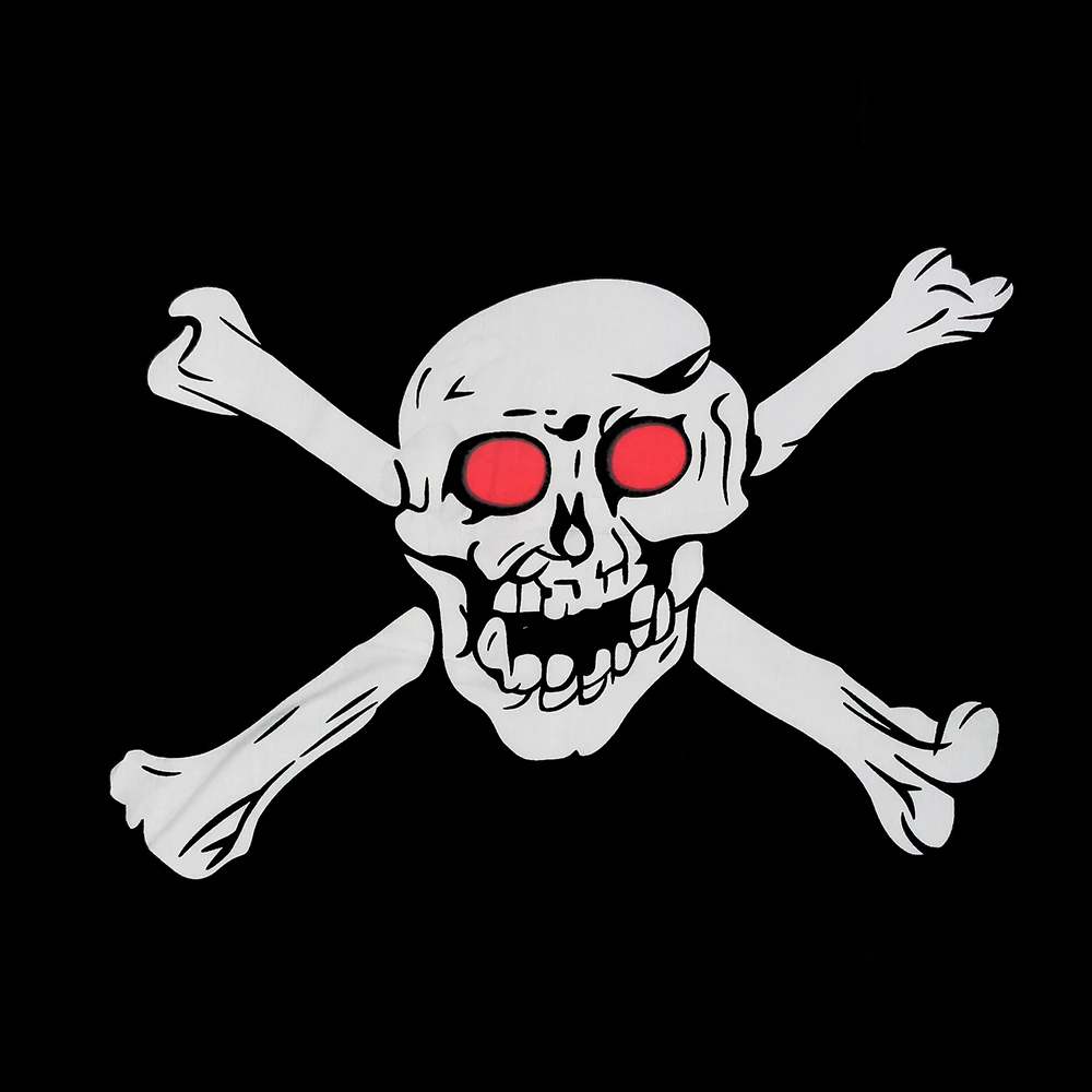 Winfox Fashion Cotton Hip-hop Cross Bones Skull Pattern Black Red Bandanas Male Female Headwear Scarf Scarves Wristband |