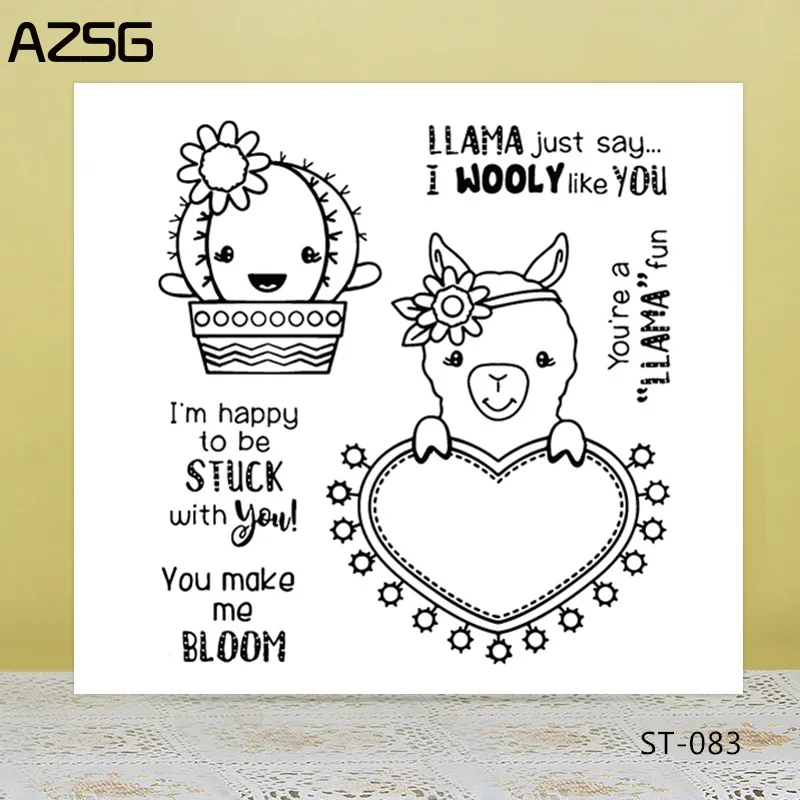 ST-083 AZSG мультфильм/персонализировать альпака/печенье/фрукты прозрачные штампы для DIY Скрапбукинг/изготовление карт/украшение для альбома Силиконовая печать ремесла - Color: ST-083