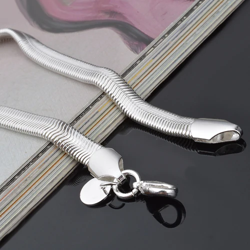 24Pcs Unisex Trendy Toggle-clasps Shinny Silver Plated 6m Snake Chain Bracelet Bangle | Украшения и аксессуары