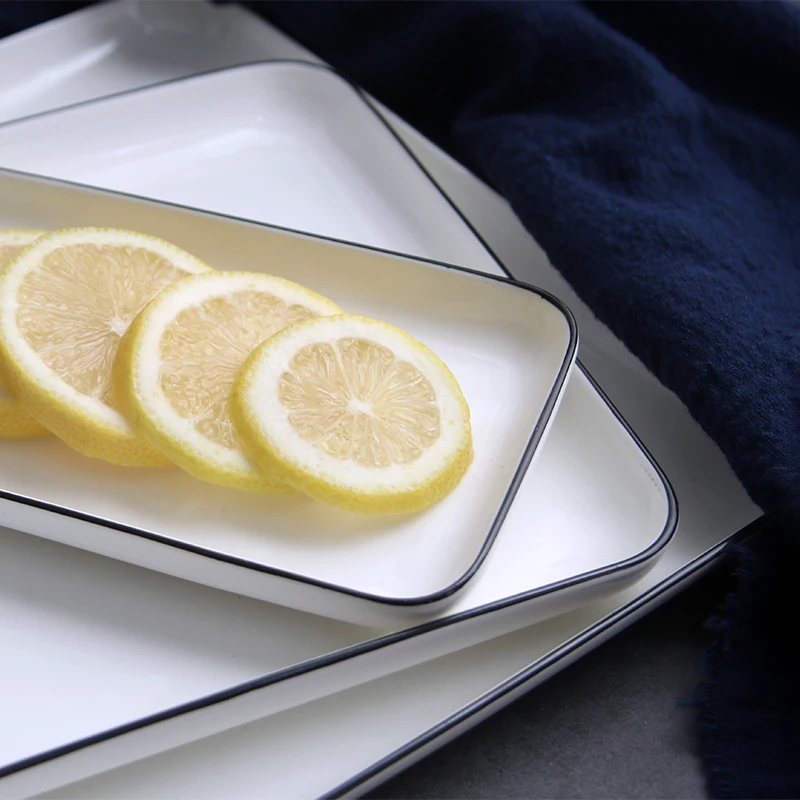 Простой европейский стиль керамическая квадратная тарелка 5 8 10 дюймов