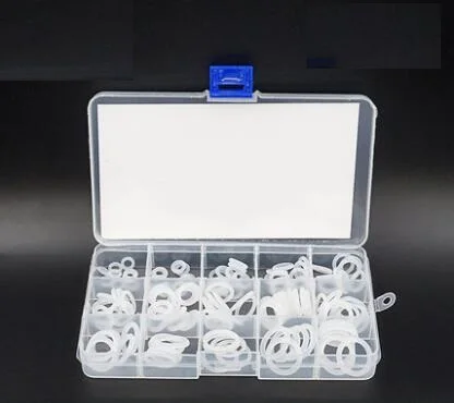 

225 PCS Clear Food Grade Silicone Rubber O-Ring Seal Kit O Seal Ring Different Sizes