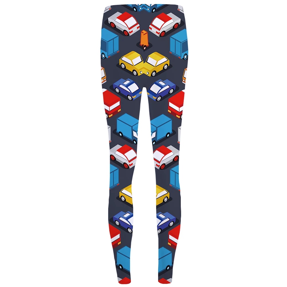 Женские блестящие леггинсы KYKU розовые с 3D принтом быстросохнущие|cloud leggings|printed