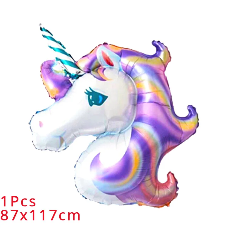 BALLOONS 4 WEIGAO Единорог Висячие поделки реквизит Unicornio день рождения Опора DIY перьевая Ткань Ремесло на стену висячие украшения принадлежности для рождения детей - Цвет: BALLOONS 4