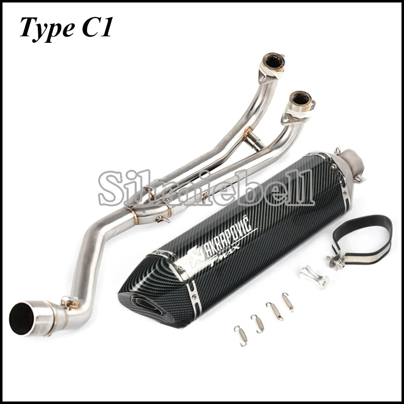 Type C1 T-MAX 530 akrapovic выхлопной мотоцикл T MAX 530 Escape slip on link pipe для Yamaha TMAX 530 TMAX 500 TMAX530 TMAX500 2008 - Цвет: Type C1