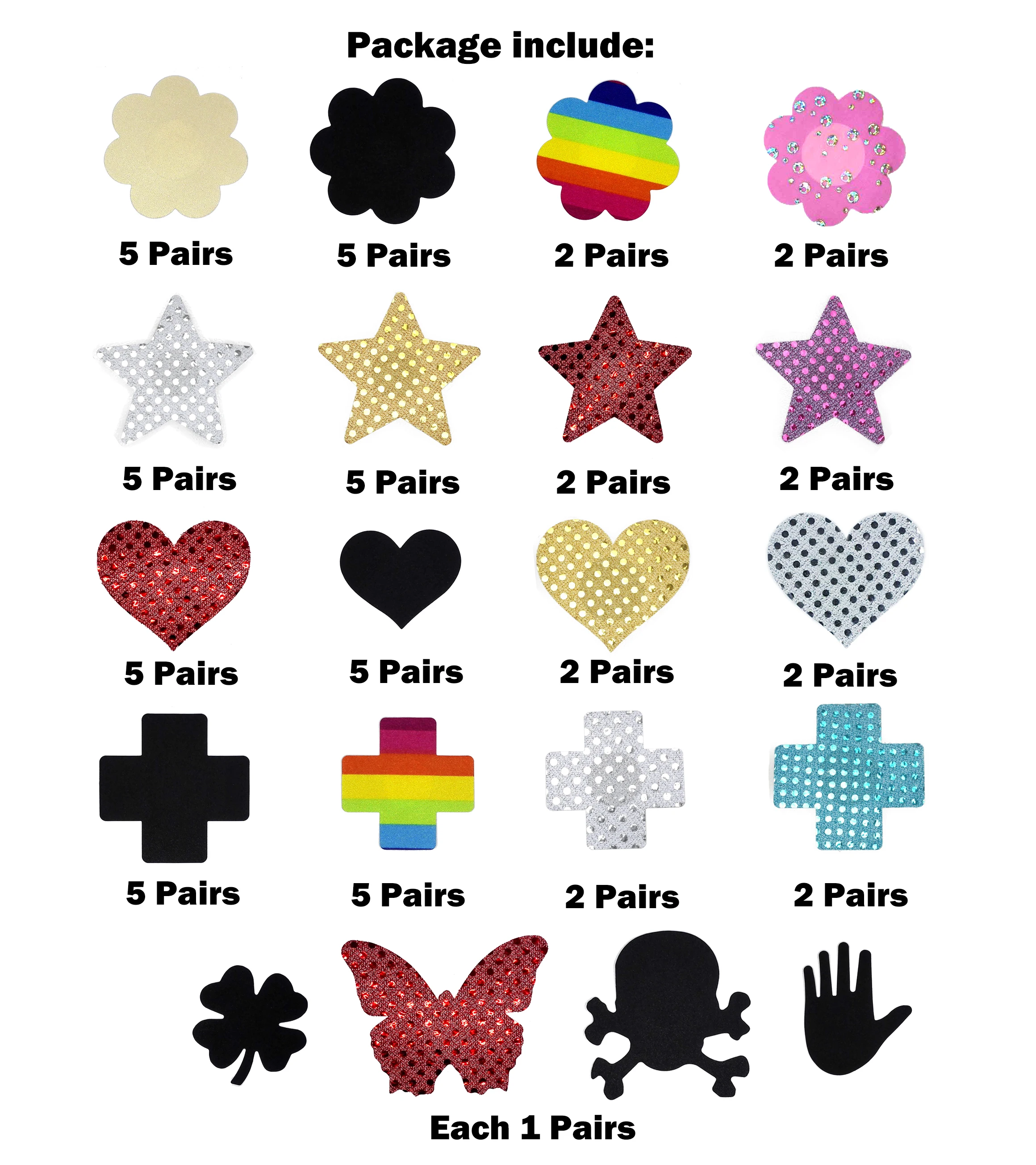 Mixed Ypser 60 Pairs Модные Sexy Одноразовые Соска Обложка Атласная Пирожки Груди Лепестки - Цвет: Mixed
