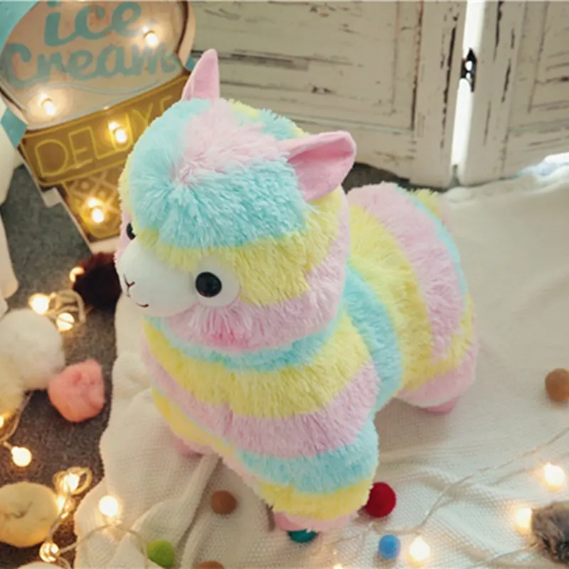 1 шт. 35 см Kawaii Радуга Альпака плюшевые животные мягкие плюшевые Alpacasso овца лама игрушки подарки на день рождения Валентина игрушки для девочек