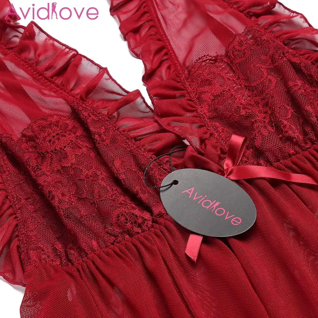 Avidlove гофрированное женское сексуальное нижнее белье ночное Эротическая Ночная