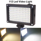 Лампа для фото-и видеосъемки телефона, 112 светодиодов, светодиодная лампа с горячим башмаком для iPhone Xs Max X 8, видеокамеры Canon, Nikon, DSLR