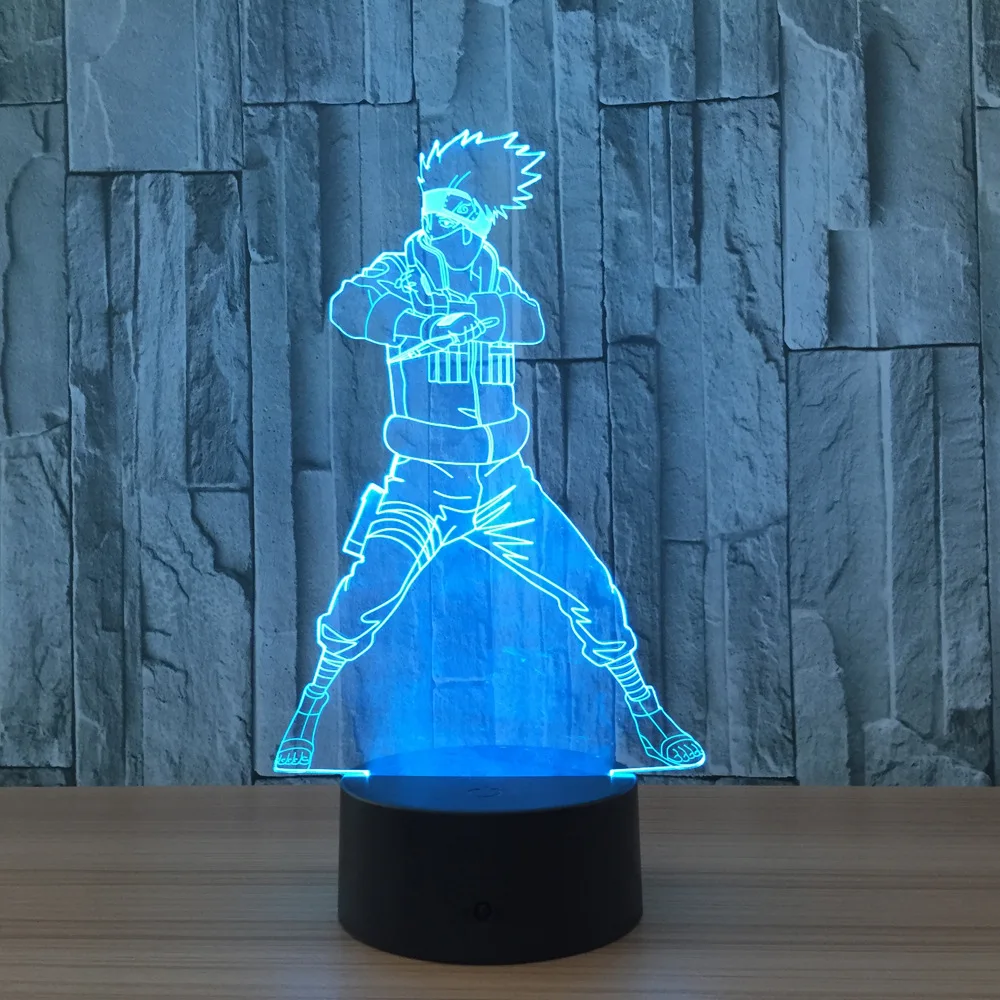 Ninja сенсорная настольная лампа 7 цветов Изменение Настольная 3D Новинка