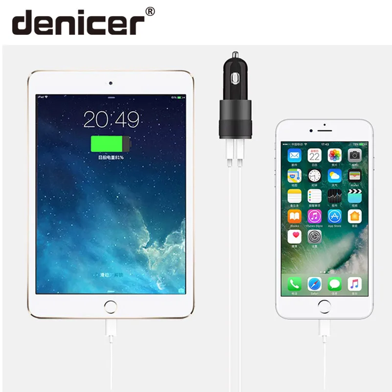 Denicer 12 В/24 В автомобильный прикуриватель зарядное устройство мини USB с