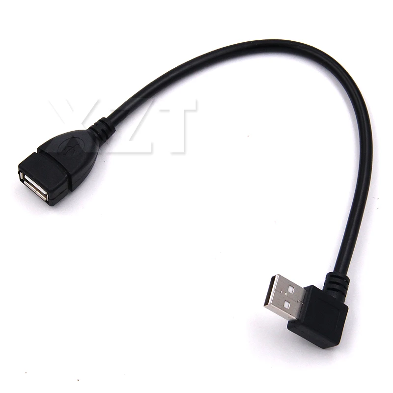 На 10 шт USB 2 0 Тип A папа к женскому кабель удлинитель шнур левый/правый угловой 90