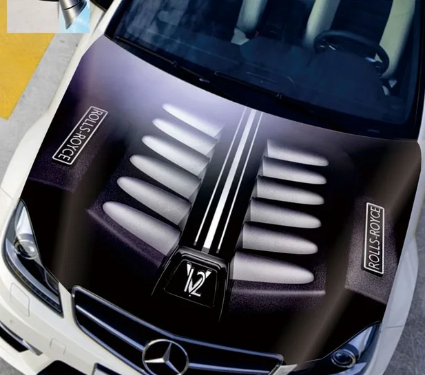 Автомобильные наклейки с левой стороны HD струйная машина дизайн виниловый