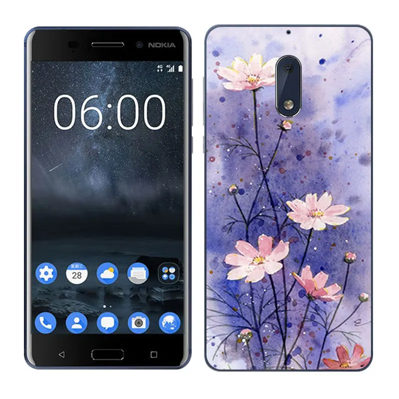 Чехол для Nokia 6 шесть мягких силиконовых чехлов из ТПУ туманность окрашенные