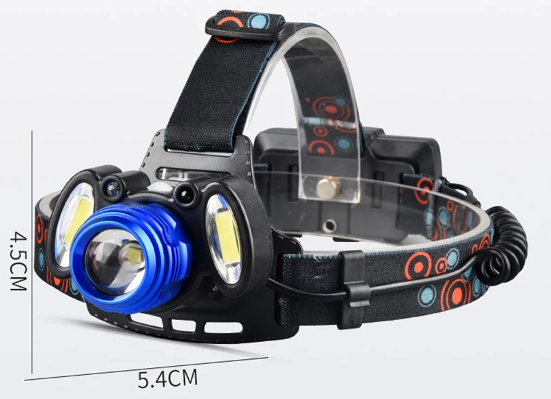 Litwod Z202305 светодиодный налобный фонарь XM-L T6 COB с увеличительным объективом, Головной фонарь, мощный фонарик, 6000 люмен, перезаряжаемый аккумулятор 18650