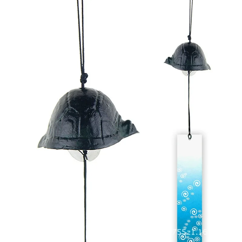 Японский стиль Furin Wind Chime Nanbu чугунная темно-зеленая черепаха Iwachu | Дом и сад