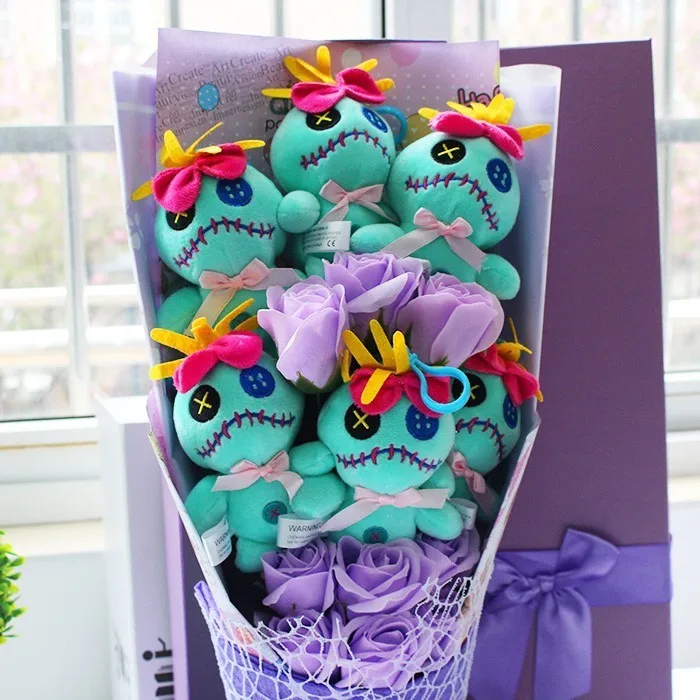 Симпатичная плюшевая кукла Лило и Ститч игрушки Stich Scrump мягкий скрапбук цветок