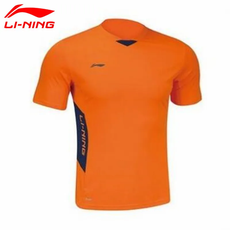 Li Ning тренировка футбола Джерси футболка Quick Dry с коротким рукавом Футбол Футболка