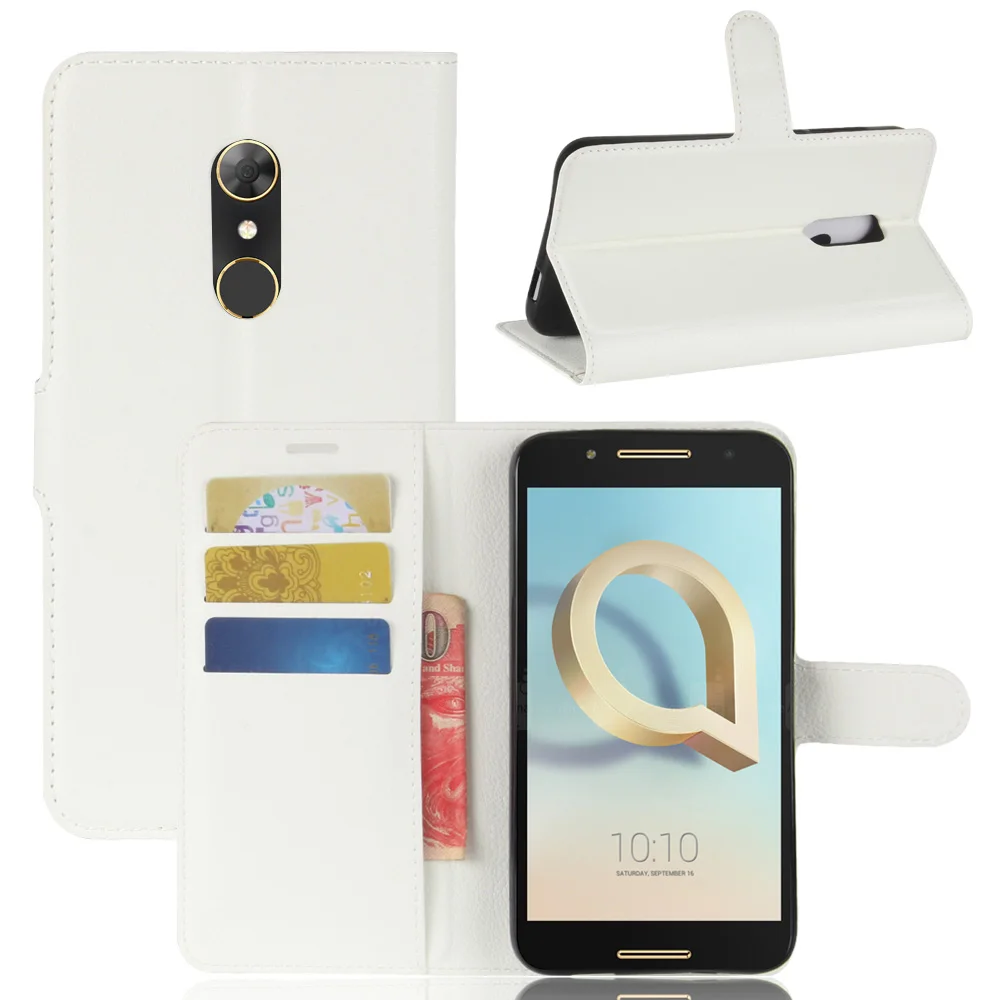 Кожаный чехол для Alcatel A7 one touch 5090Y 5 дюймов кожаный чехол-кошелек карт держатель