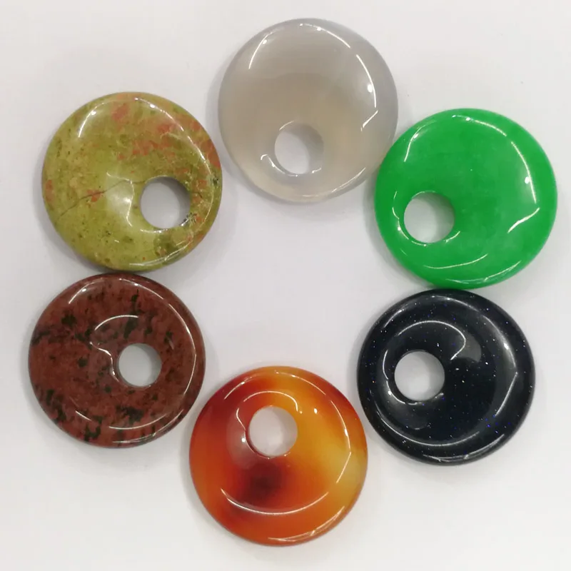 Модные бусины из натурального камня хорошего качества 12 шт./лот 30 мм для