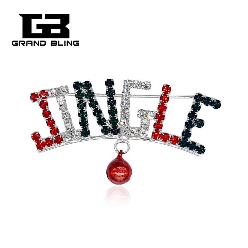 GRANDBLING Christmas Jewelry&ampGift Rhinestone Brooch &quotJINGLE BELL&quot Pins | Украшения и аксессуары