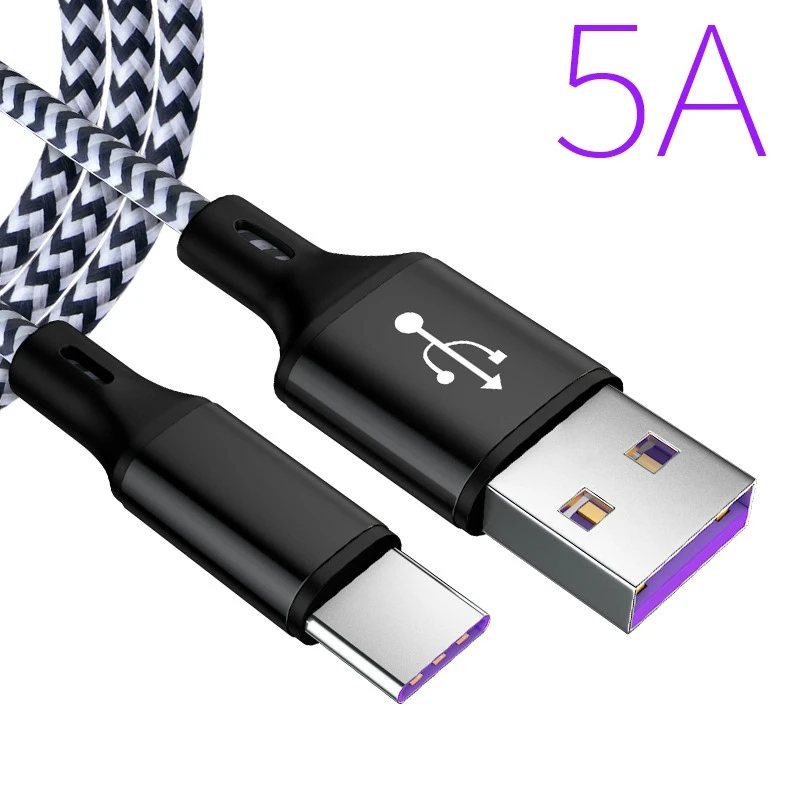 Кабель Mzxtby USB Type C 5A кабель для быстрой зарядки Samsung Xiaomi Huawei Oneplus Oppo Vivo Mi