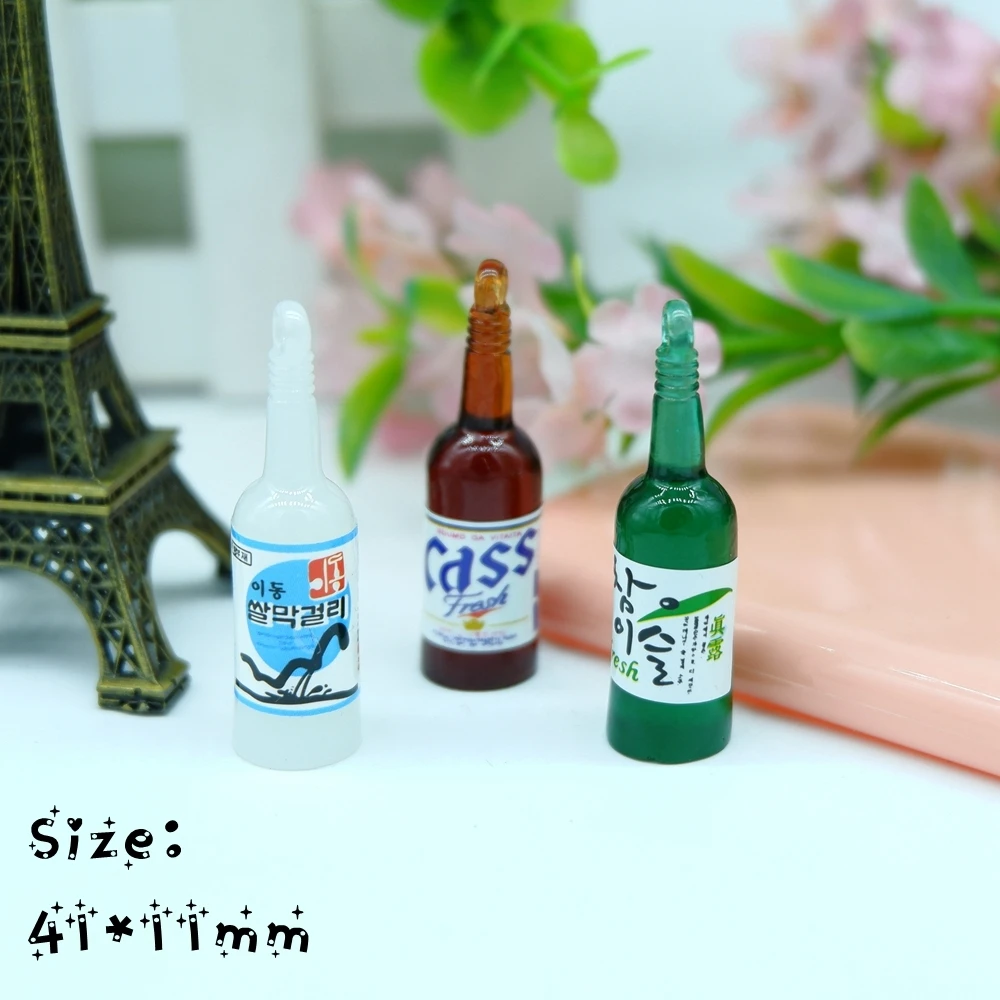 Каваи минеральной воды вина миниатюрный foodResin кабошон ремесло для DIY телефона