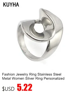 Openwork Switch Finger Ring for Women/Men Couple/Lovers Silver Color Stainless Steel Hollow Fashion Jewelry