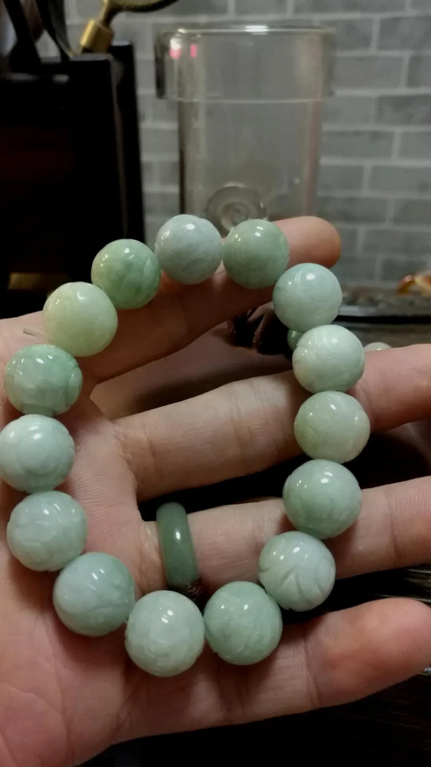 Король нефрита! Женский и мужской браслет с натуральным драгоценным камнем в